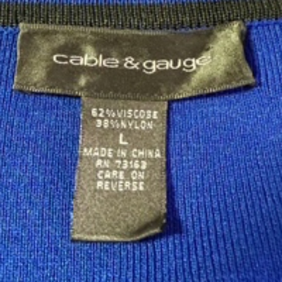 NWOT Cable & Gauge 2pc Royal Blue/Black Shell and Full Zip Jacket Size L - Picture 11 of 12